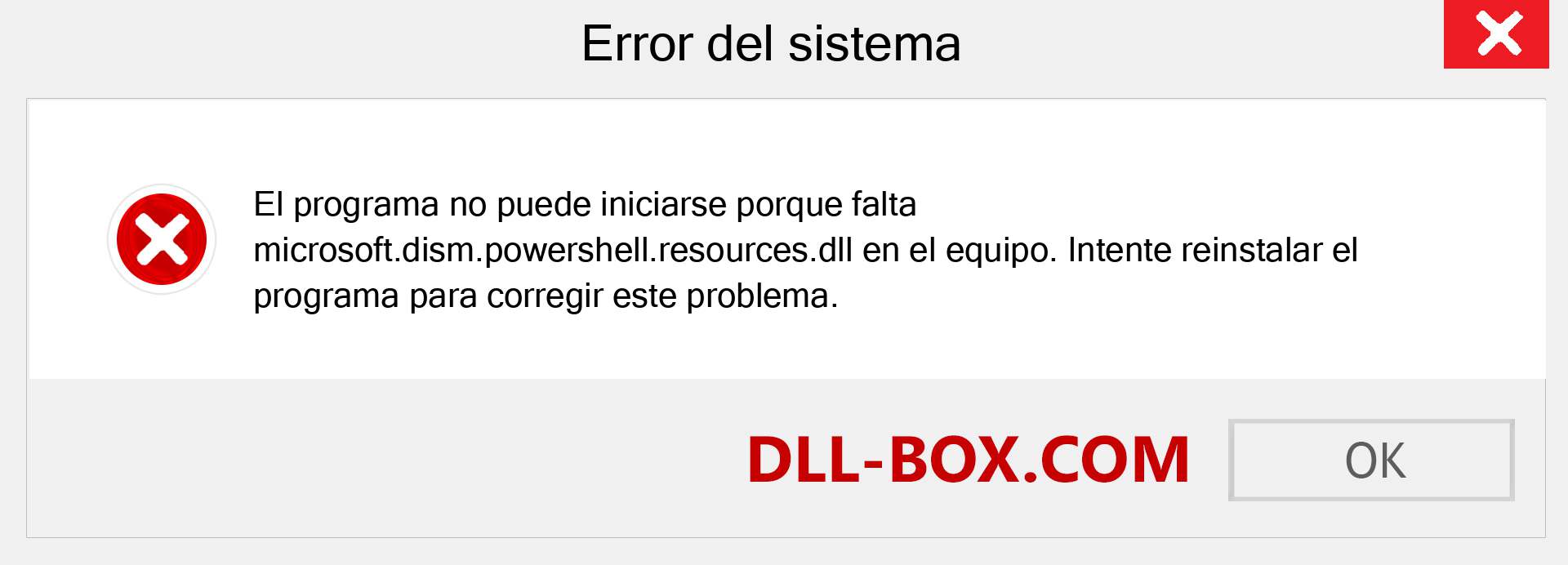 ¿Falta el archivo microsoft.dism.powershell.resources.dll ?. Descargar para Windows 7, 8, 10 - Corregir microsoft.dism.powershell.resources dll Missing Error en Windows, fotos, imágenes